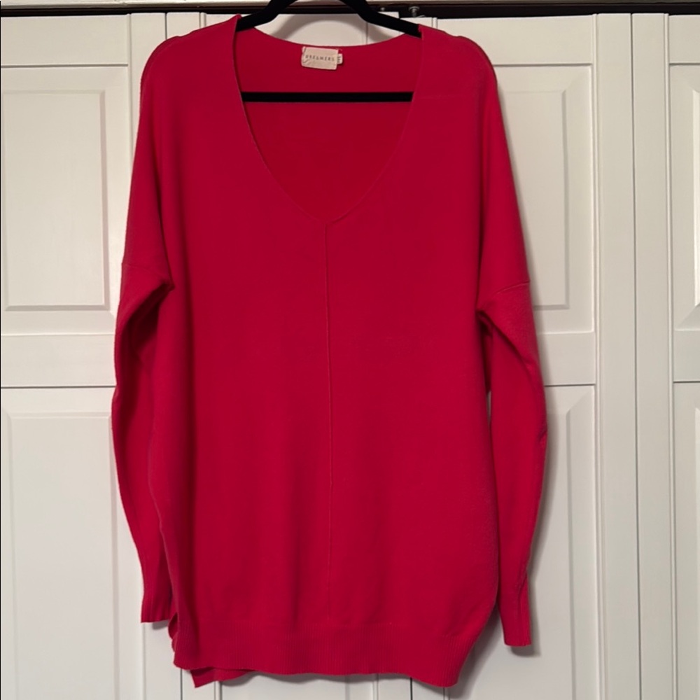 Dreamers Red V-Neck Sweater